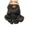 The Costume Center Medium Brown and Gray Full Face Human Hair Adult Men Halloween Beard Costume Accessory - One Size